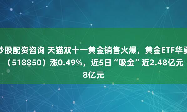 炒股配资咨询 天猫双十一黄金销售火爆，黄金ETF华夏（518850）涨0.49%，近5日“吸金”近2.48亿元